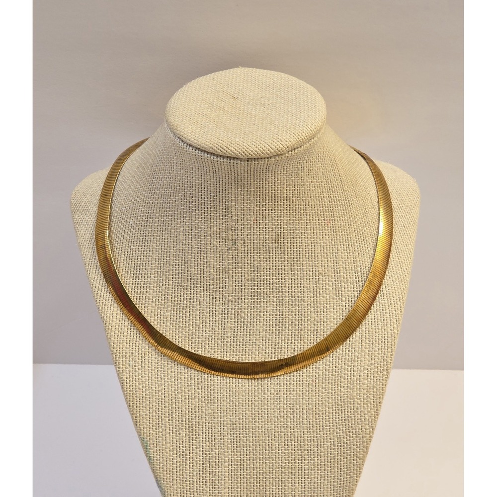 Vintage Dyadema Bronze Italy 9mm Omega Chain Necklace 17.5"